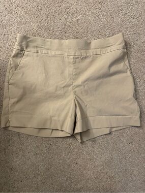 New York & Company Beige Women's Tailored Bermuda Shorts